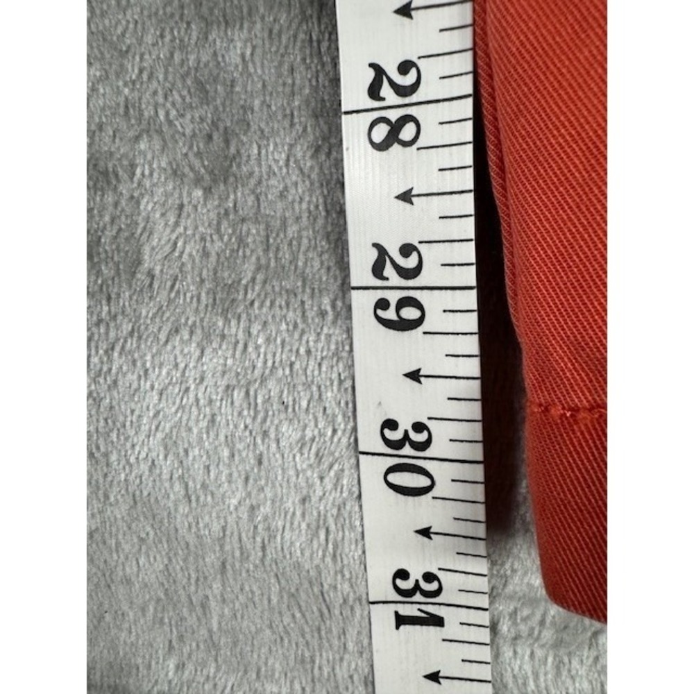 IZOD‎ Chino Pants Mens 36x32 Saltwater Straight Fit Coral Orange Cotton Twill - Picture 3 of 6